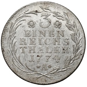 Prussia, Federico II, 1/3 di tallero 1774-A, Berlino