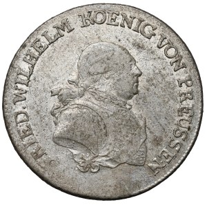 Prussia, Federico Guglielmo II, 1/3 di tallero 1791 A, Berlino