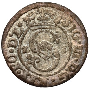 Zygmunt III Waza, Szeląg Ryga 1621 - brak M (od Magni)