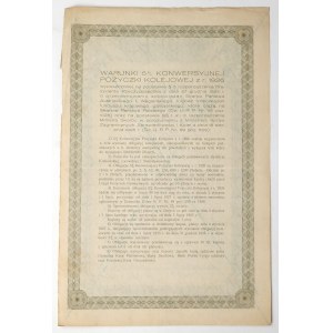 5% Convertible Railway Loan, 600 zł Bond, 1926—probably a piece