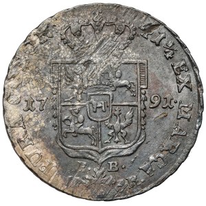 Poniatowski, 2-złoty coin, 1791 EB