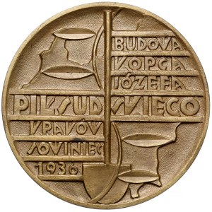 Medaila pri príležitosti výstavby kopca Józefa Piłsudského, Krakov 1936
