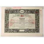 BGK, Issue II, 7% Mortgage Bond, 5,000 zł – converted in 1933 to 5.5%