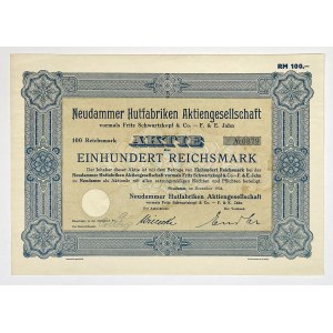 Dębno (Neudamm), F. Schwartzkopf &amp; Co – F. &amp; E. Jahn, 100 rm 1934