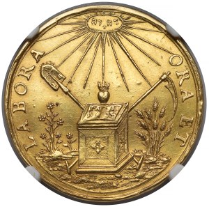 Jan Buchheim, Medal wagi 4 dukatów (XVII w.) - Módl się i pracuj...