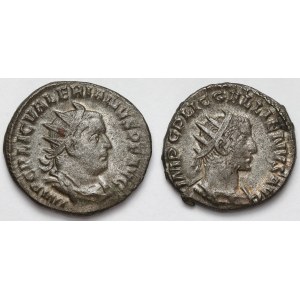 Impero Romano, Valeriano (253-260 d.C.) e Galeno (258-268 d.C.) Antoniniani - set (2 pezzi)