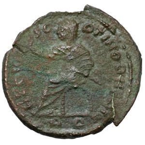 Claudius II. der Gotische (268–270 n. Chr.) – posthumer Follis, Rom – geprägt unter Konstantin I. dem Großen (306–337 n. Chr.)