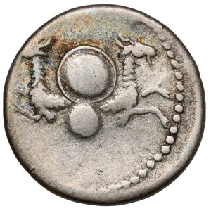 Vespasian (69–79 CE) Posthumous denarius, Rome—minted during the reign of Titus