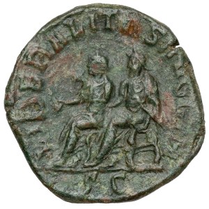 Filip II., syn Filipa I. Araba (247–249 n. l.), sestertius, Řím – vzácný