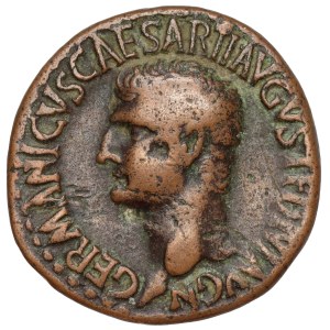 Caligula (37–41 n. Chr.) As, Rom – Postume Prägung zu Ehren Germaniks