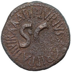 Octavian Augustus (27 B.C.–14 A.D.) Dupondius, Rome – P. Lurius Agrippa (7 B.C.)