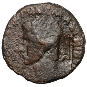Octavian Augustus (27 B.C.–A.D. 14) As, Rome – Countermarked AVG (?)