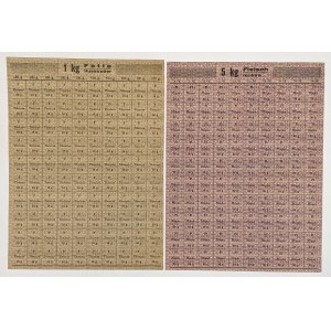 World War II, General Government — 2 complete ration cards: 1 kg of fat and 5 kg of meat