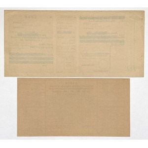 A fat ration card (Galicia, 1918) and a PKO check (1920s–1930s) — 2 items