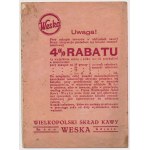 WESKA (Wielkopolska Coffee Warehouse) - Savings booklet for collecting discount coupons (1933)