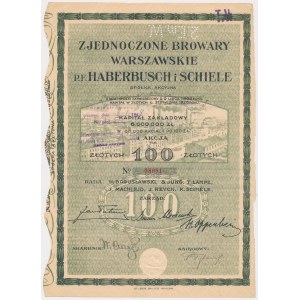 Birrifici Uniti di Varsavia p.f. HABERBUSCH e SCHIELE, Em.1, 100 zł