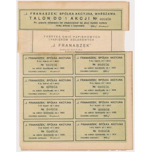 J. FRANASZEK Paper Wallcoverings and Colored Paper Factory, 612 zł, 1931