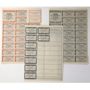 6 % Staatsanleihe und 4 % Konsolidierungsanleihe, Anleihen zu 50, 100 und 500 Złoty, 1934–1936 (3 Stück)