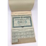 Książka emisyjna (72 szt. akcji) A. Piasecki Fabryka Czekolady, 100 zł 1933