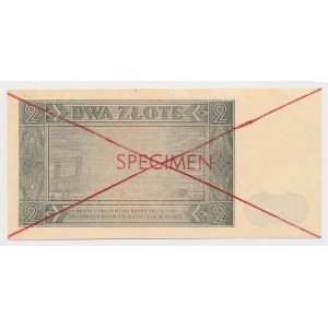 Cash Form 2 zł, 1948 - BU - sequential numbering - SPECIMEN