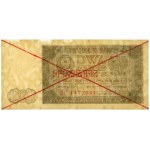 Cash Form 2 zł, 1948 - BU - sequential numbering - SPECIMEN