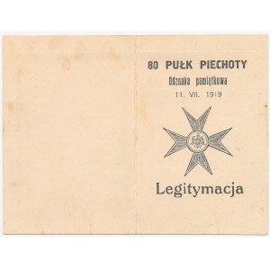 Badge Certificate, 80th Infantry Regiment—for Cadet Witaliusz Demczuk [1937]