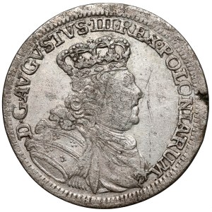 August III Sas, Szóstak Lipsk 1755 EC - rzadkie popiersie