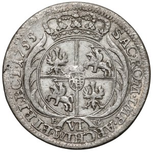 August III Sas, Szóstak Lipsk 1755 EC - rzadkie popiersie