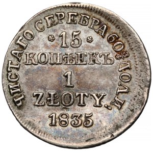 15 Kopeken = 1 Złoty 1835 MW, Warschau – OFFCENTER