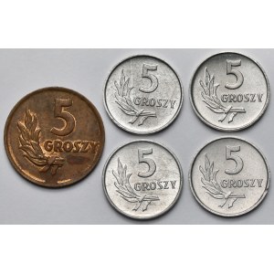 5 Groschen 1949–1971 – Set (5 Stück)