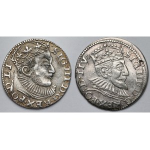 Sigismund III Vasa, Riga Trojak 1589 and 1594 - set (2 pcs)