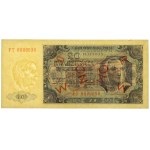 20 Złoty 1948 – FT 0000098 mit dem Aufdruck „WZÓR“ – das sogenannte „Jaroszewicz-Muster“