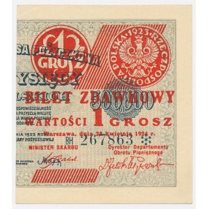 1 grosz, 1924 – right half – BH❉
