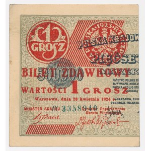 1 grosz 1924 - moitié gauche - AY