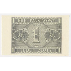 1 zlotý z roku 1938 s motívom Chrobryho – iba potlač na rubovej strane