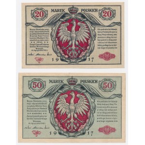 Set composto da 20 mkp Generale e 50 mkp 1916 (2 pezzi)