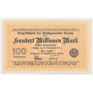 Gdańsk, 100 million marks, 1923