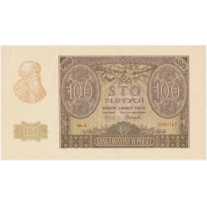 100 złotych 1940 - Ser.B - falsyfikat dywersyjny (ZWZ)