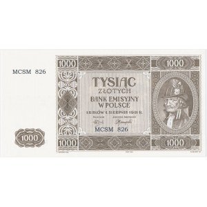 REPRODUCTION of a Krakowiak, 1,000 zlotys, 1941 [826]