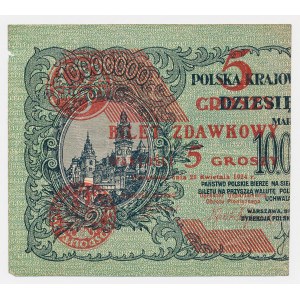 5 Groschen 1924 – linke Hälfte
