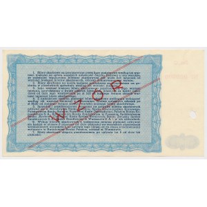 SPECIMEN Treasury Ticket, Issue III, Series C - 10,000 zł 1947