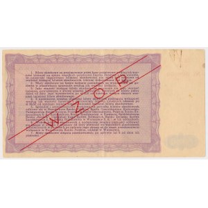 SAMPLE Treasury Ticket, Issue IV, Series I, Letter A - 100,000 zł, 1947