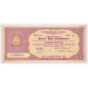 6% Gold Treasury Bond, Series II A, 10 zlotych, 1923