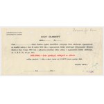 Treasury Note, Series W. I, 100,000 zlotys, 194... - RARE