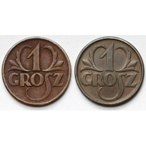 1 grosz, 1925 and 1936 - set (2 pieces)
