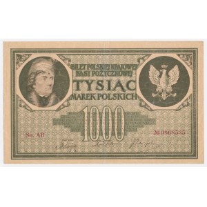 1.000 mkp 1919 Maj - Ser.AB - 7 cyfr