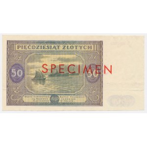 SPECIMEN 50 złotych 1946 - S 0000000 - wzór AKCEPTACYJNY