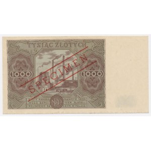 SPECIMEN 1.000 złotych 1947 - Ser.A 0000000