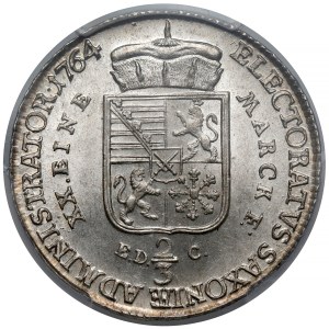 Ksawery, Gulden (2/3 talara) 1764 EDC, Drezno - PIĘKNY