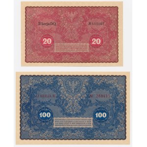 20 a 100 mkp, august 1919 – sada (2 ks)